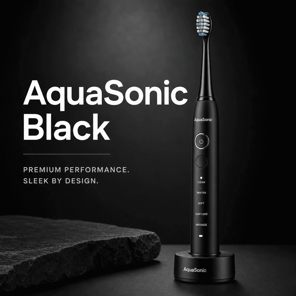 AquaSonic Black Series electric toothbrush