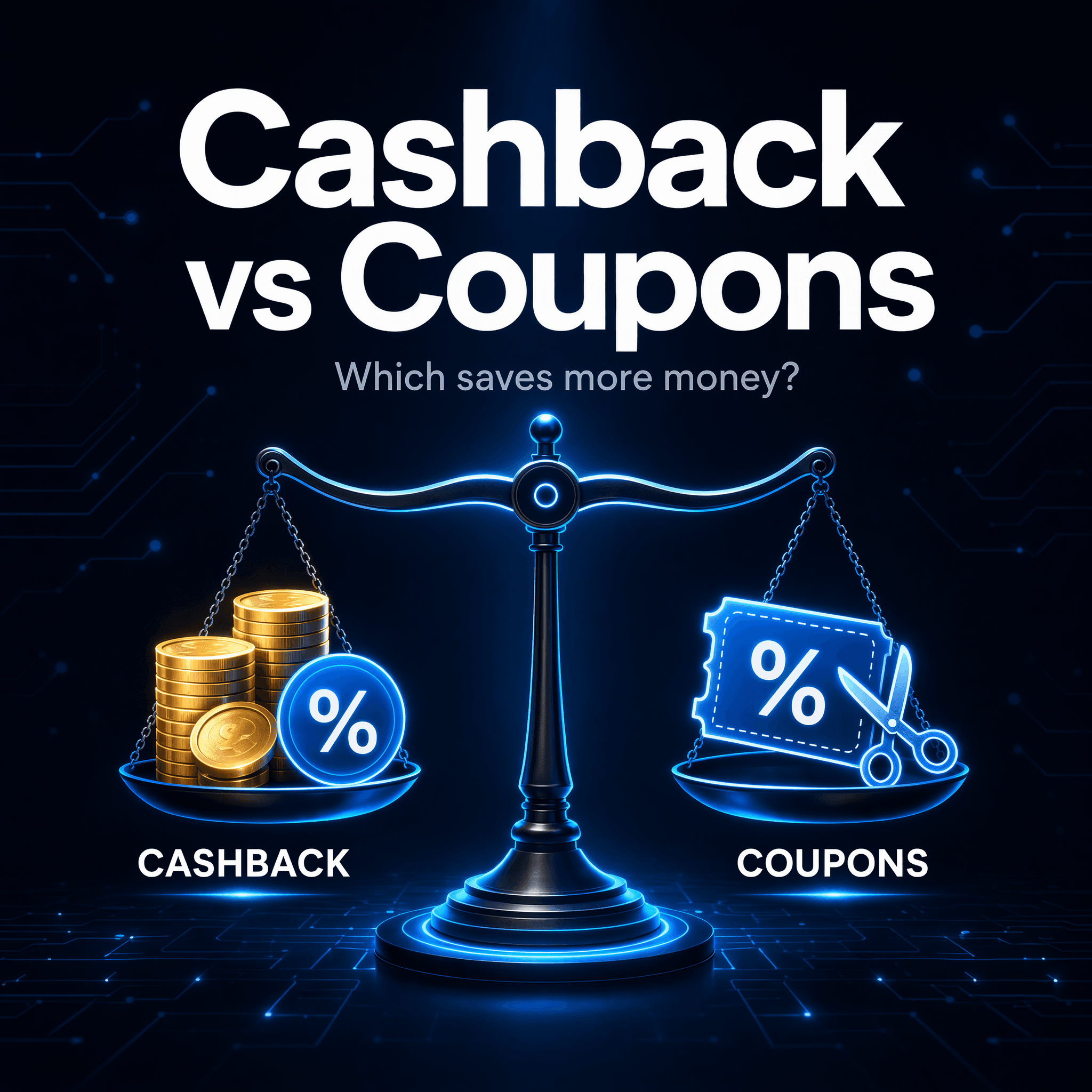 Saving money with cashback and coupons